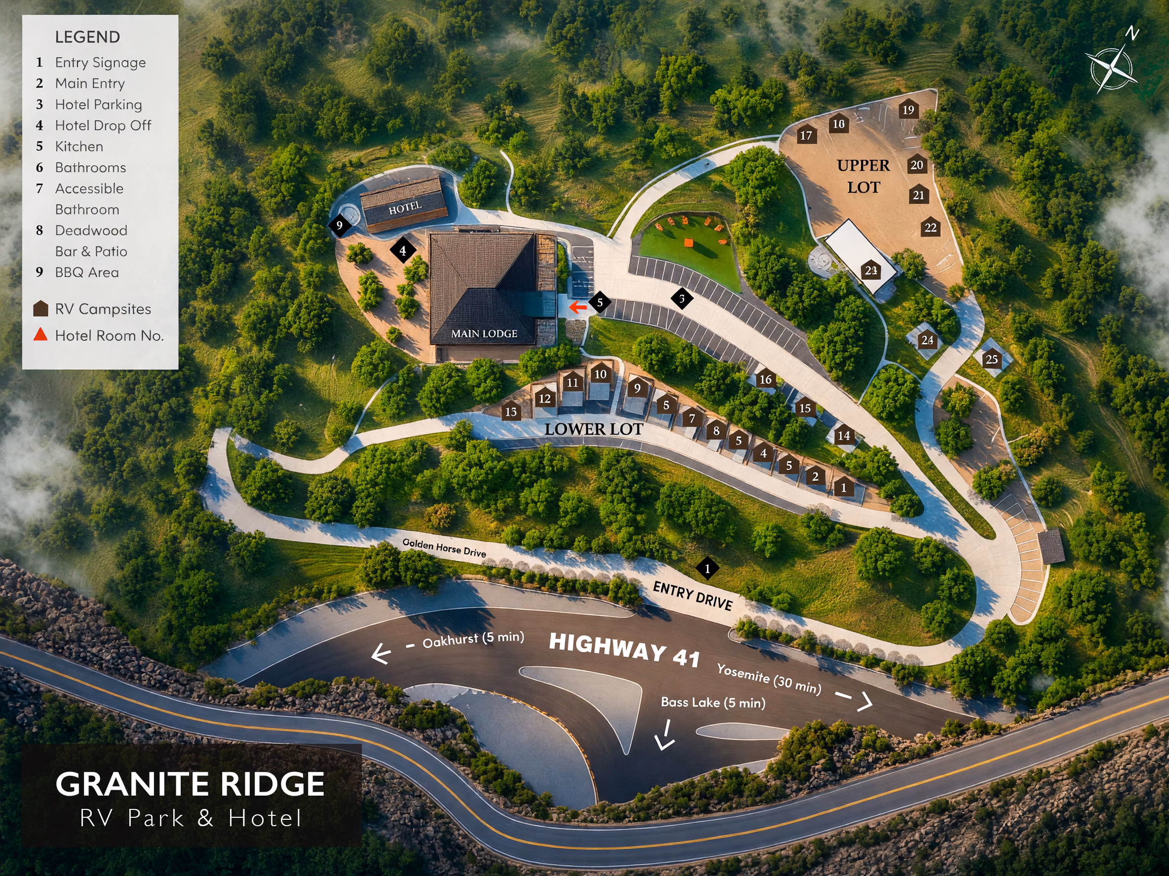 Oakstone Granite Ridge site plan — Oakhurst, CA