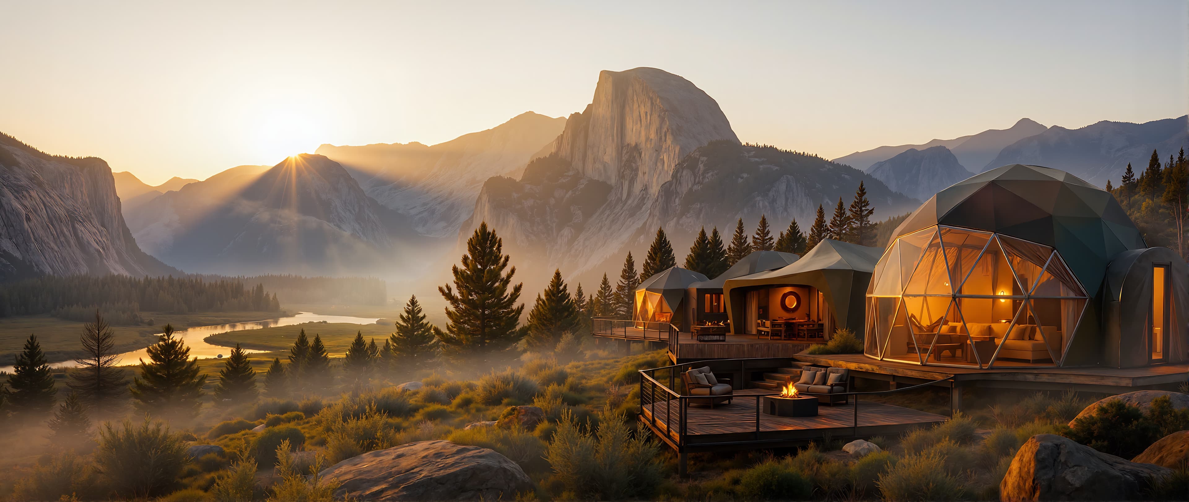 Oakstone Resort — Sierra Nevada at golden hour