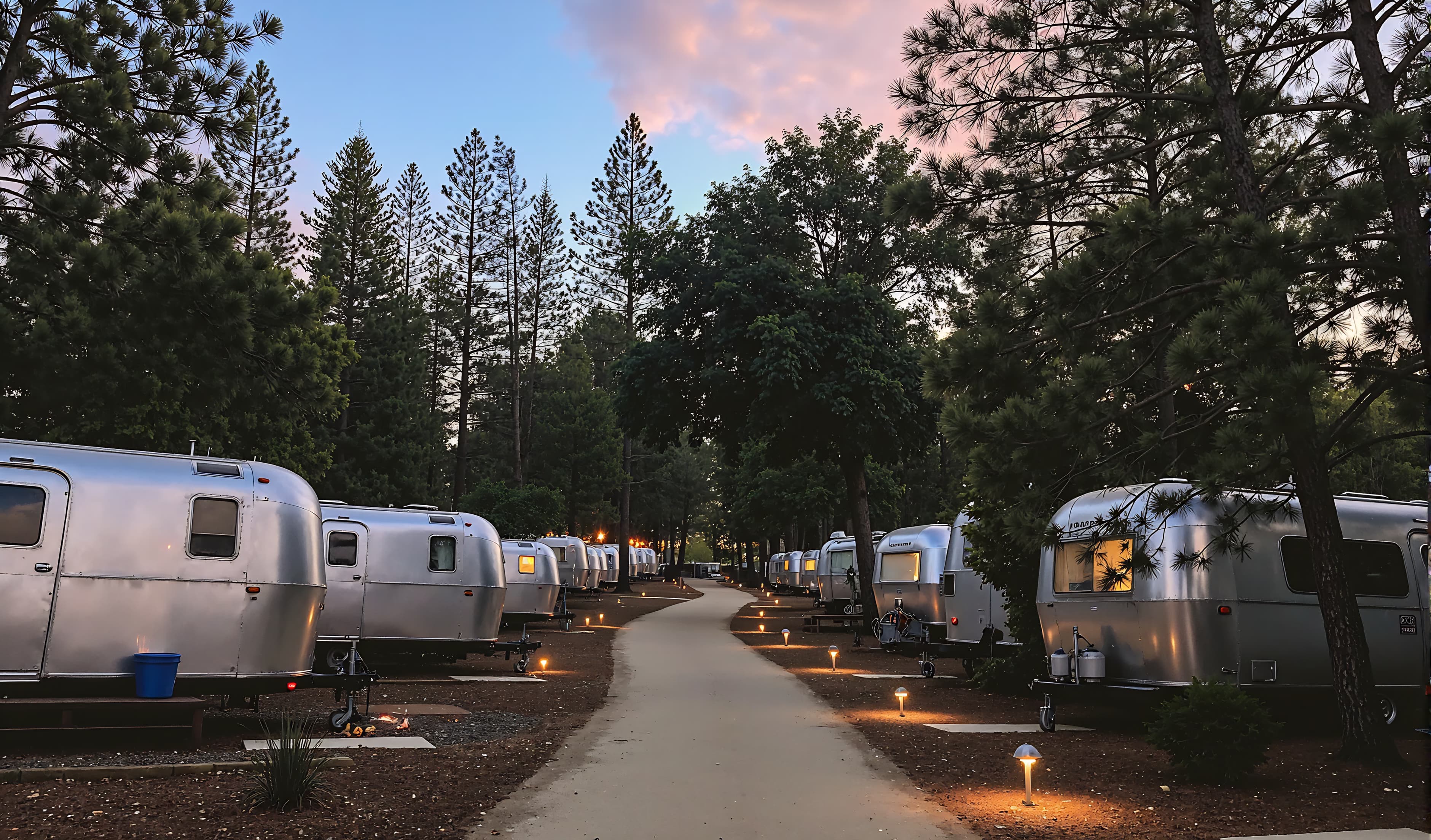 Granite Ridge RV Resort — Sierra Nevada at golden hour